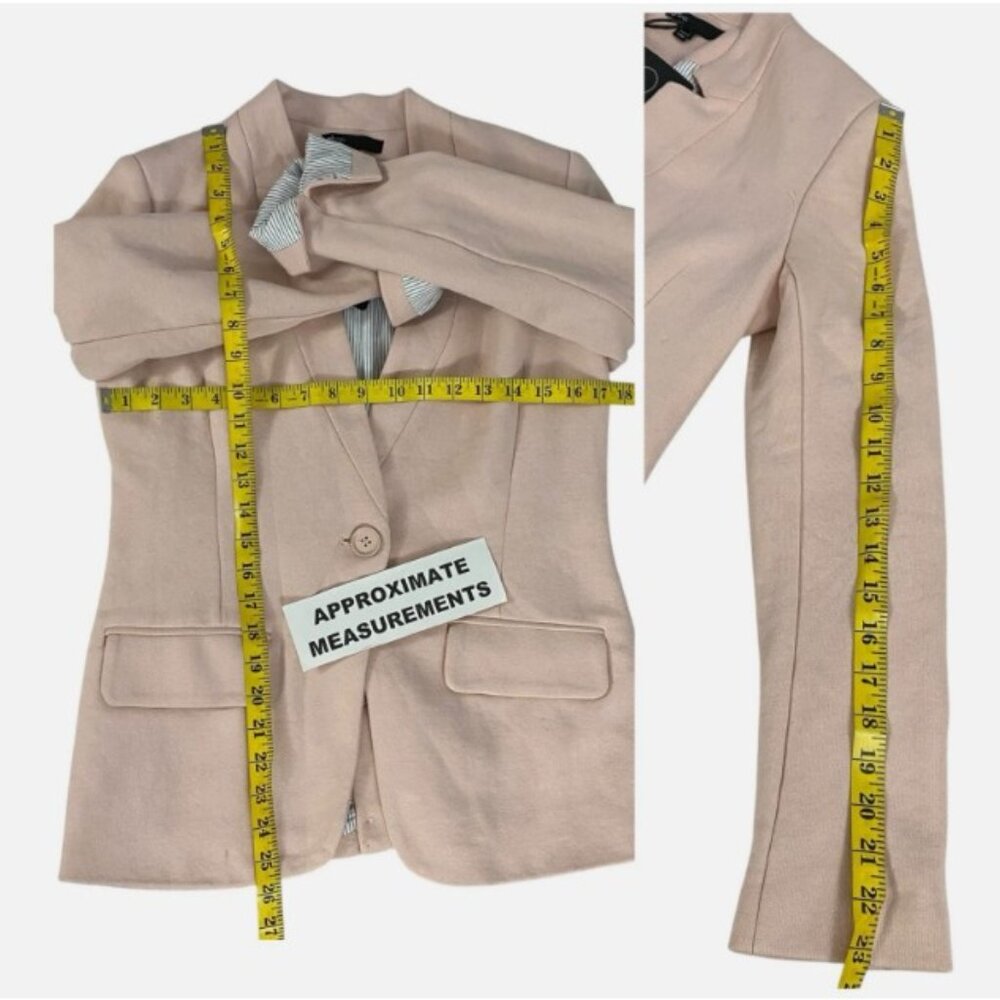 Gibson Look Pearl Blush Pink Single Button Notch Collar Blazer Size SM - Picture 9 of 9